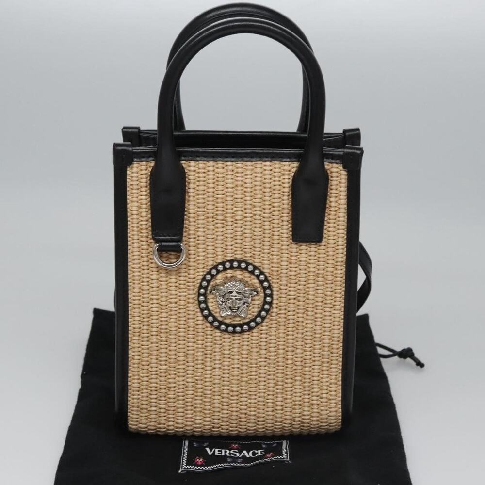 Versace Raffia Handbag Beige - Picture 9 of 15